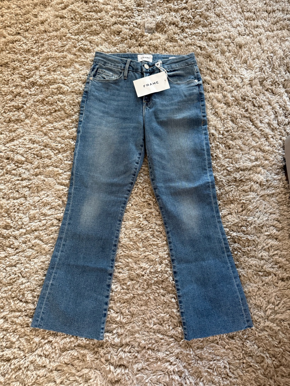 Frame le crop mini boot jeans